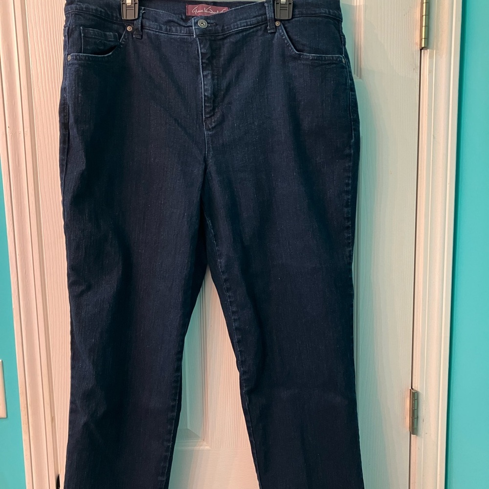 Gloria Vanderbilt Amanda Jeans size 18W dark wash straight leg